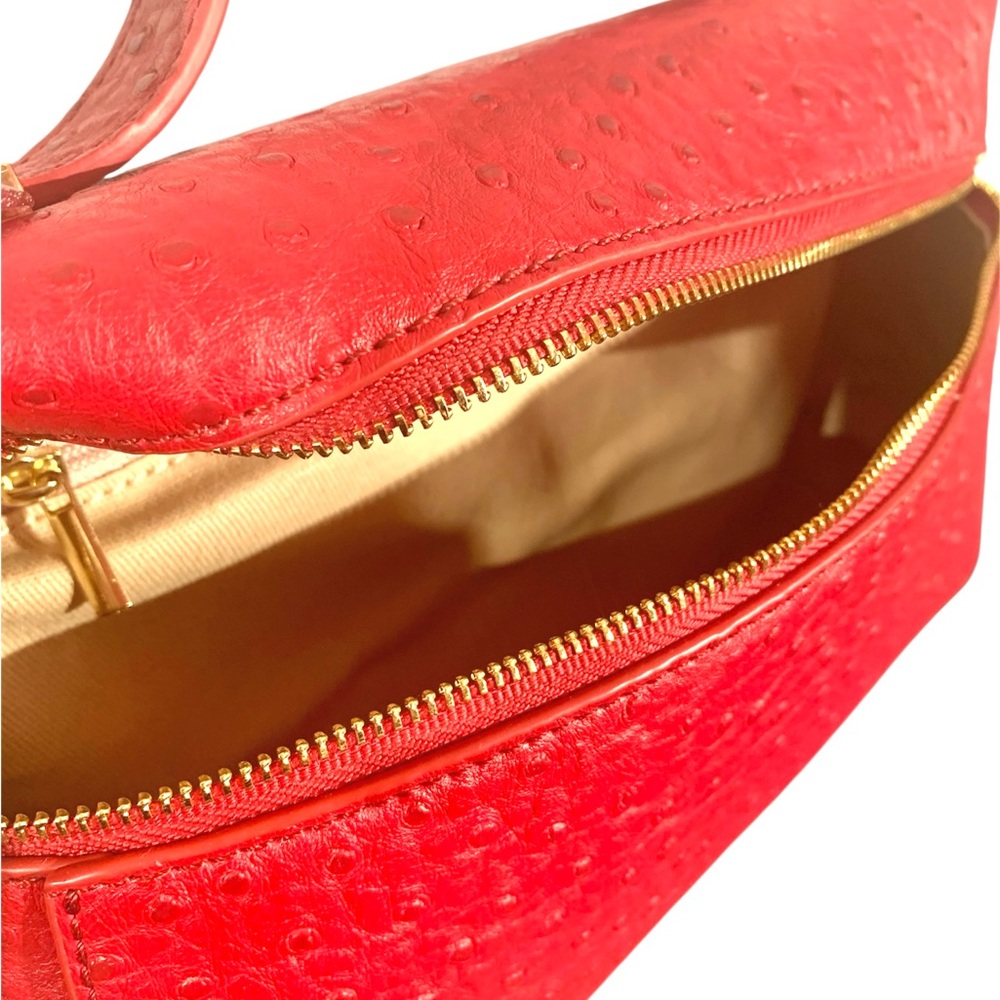 Faux Ostrich Leather Women's Crossbody Bag - Picture 3 of 4